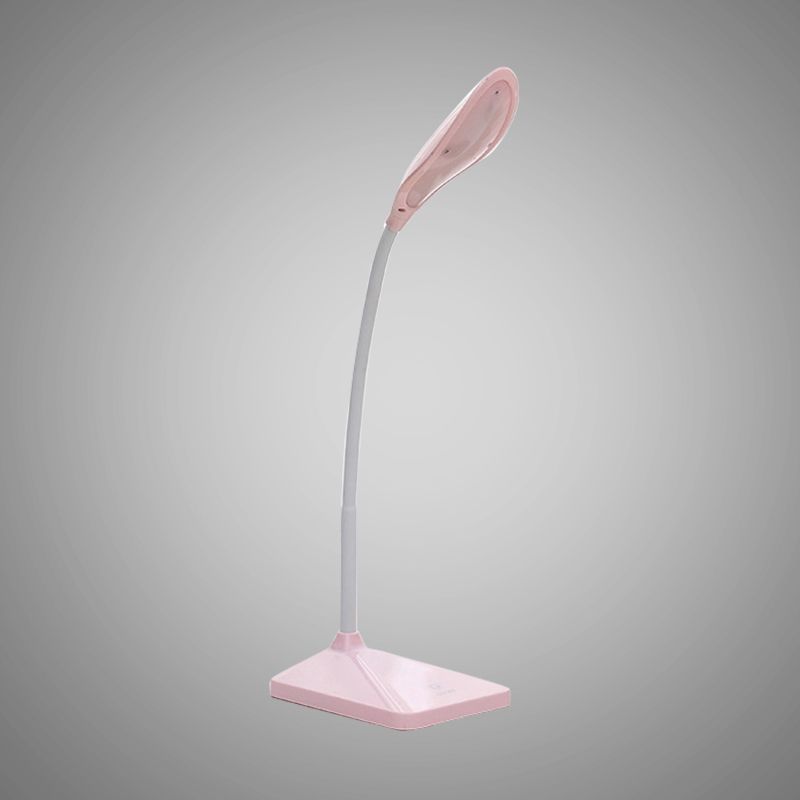 Simple Design Study LED Desk Lamp Touch Control Rechargeable Bedside Reading Light in Blue/Pink/White