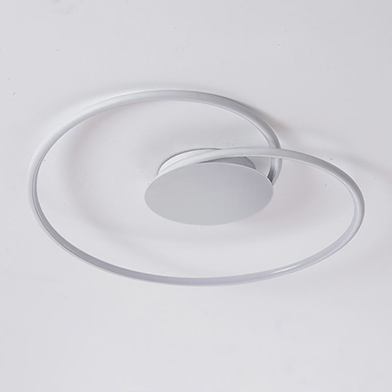 Single White Flush Mount Lighting Unique Ceiling Light for Living Room