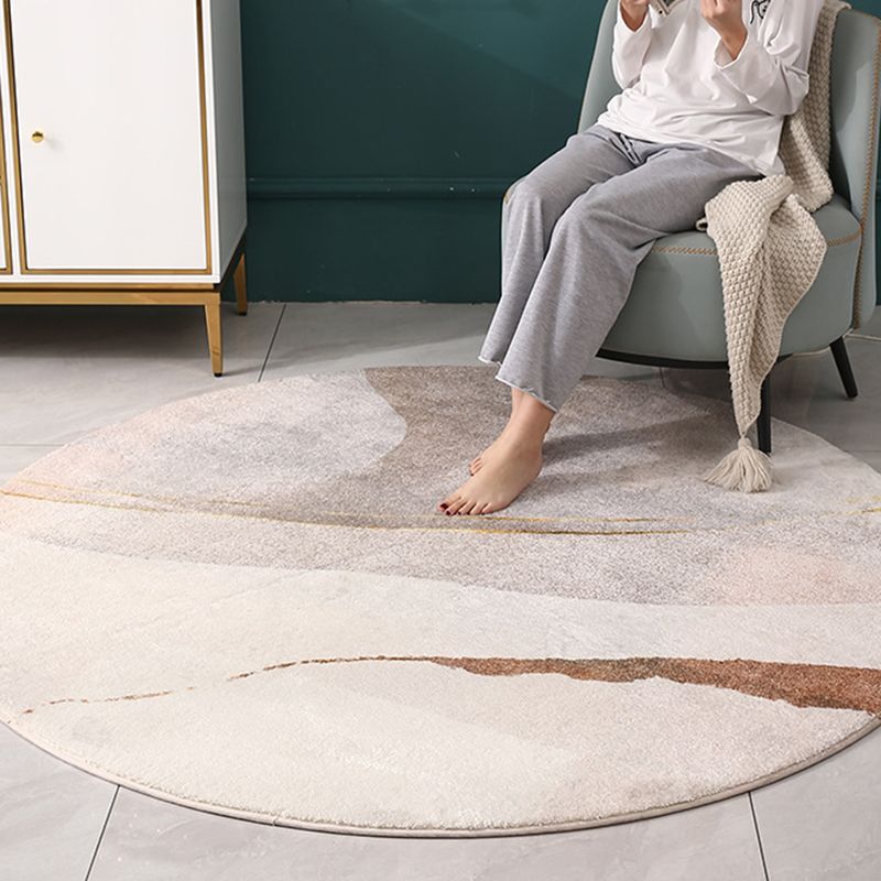 Gray Modern Rug Polyester Indoor Rug Stain Resistant Rug for Home Decor