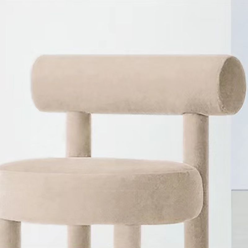 Modern Style Side Chair Upholstered Open Back Armless Dining Chair for Home