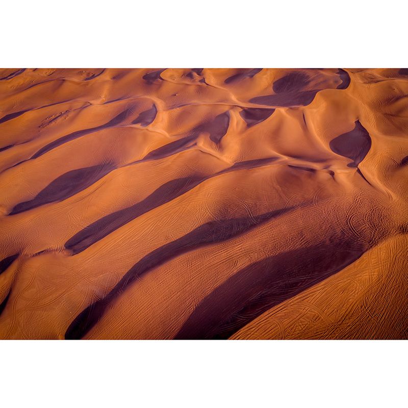 Desert Mural Wallpaper Moisture Resistant Wall Covering for Sitting Room