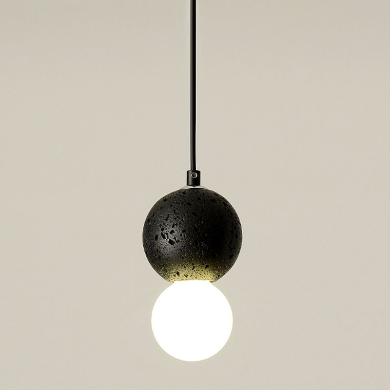 Salon rond suspendant la lumière du pendentif en pierre nordique de style nordique