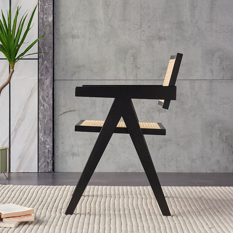 Modern Style Ash Wood Kitchen Dining Chairs Open Back Dining Side Chair