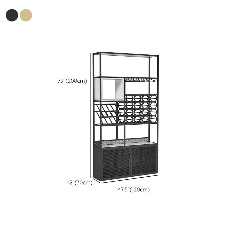 Freestanding Modern Wine Rack Kit Metal 11.8"W Wine Holder Rack with Shelf