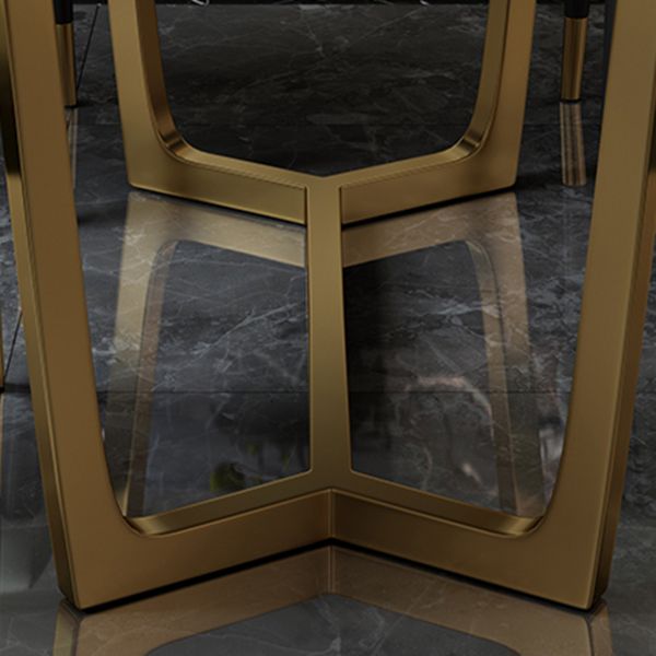 Modern Rectangle Shape Standard Dining Set Sintered Stone White Dining Set for Kitchen