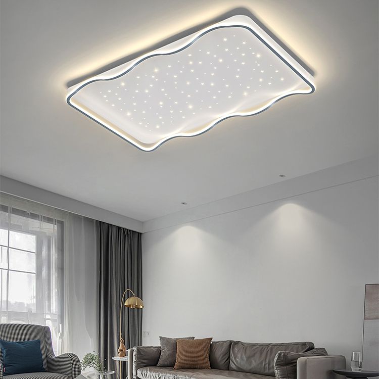 Geometrie Form LED Deckenleuchte Moderne Aluminium 1 Light Flush Mount für Halle