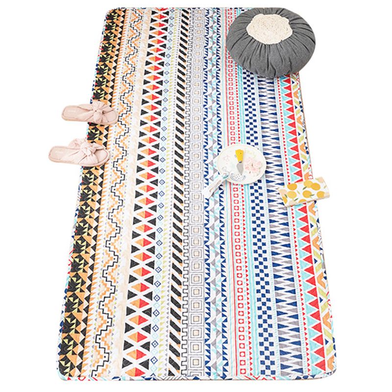 Comfort Western Rug Multi Colored Floral Printed Carpet Anti-Slip Pet Friendly Area Rug for Room