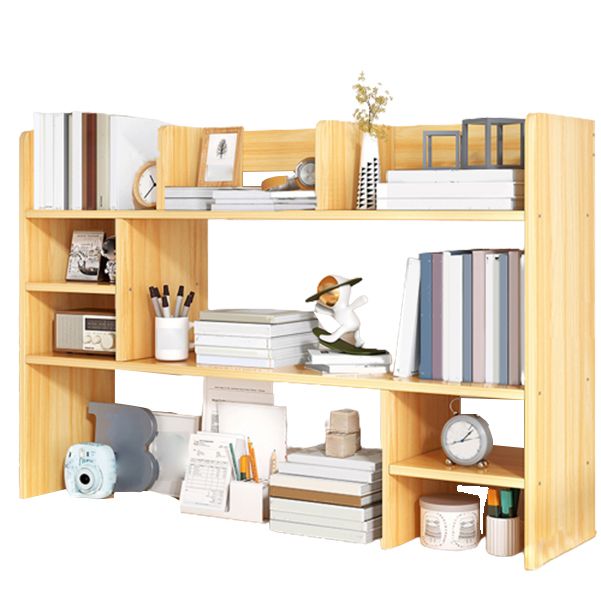 Modern Standard Wooden Bookcase Open Back Bookshelf for Living Room