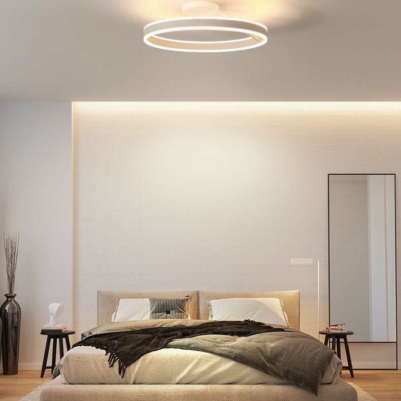 Luz empotrada LED de metal 1 luz de montaje semi empotrado de anillo de estilo moderno