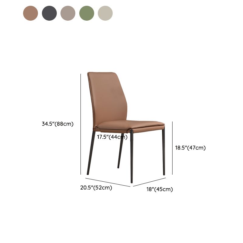 Faux Leather Parsons Dining Chair Dining Room Upholstered Chair