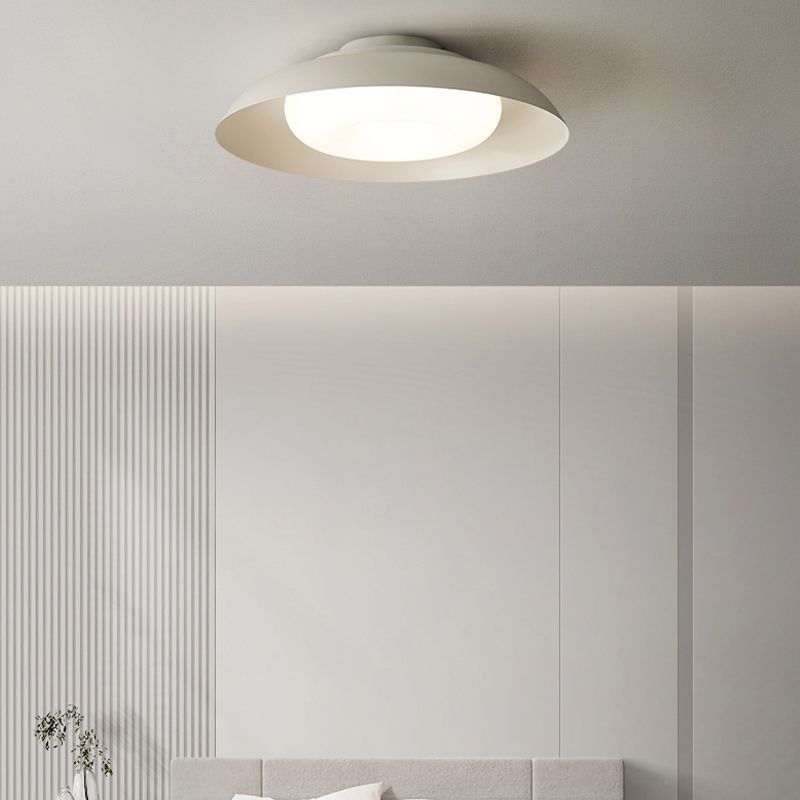 Contemporary Metallic LED Ceiling Light Simple Flush Mount Light Fixture for Bedroom