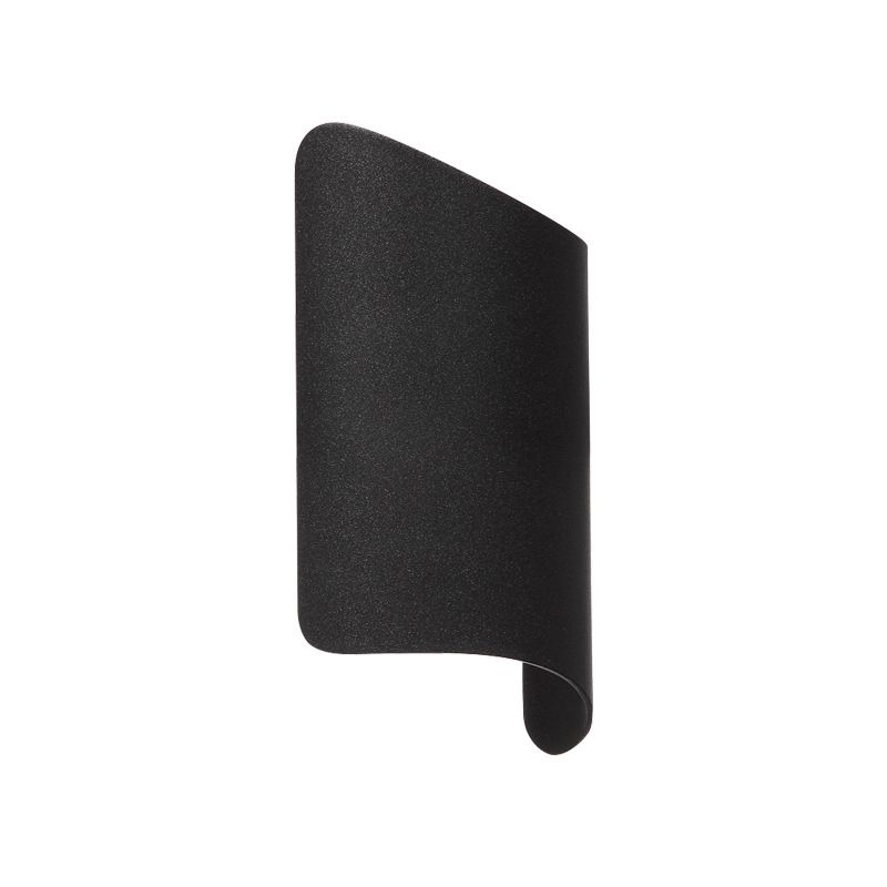 Black 2-Light LED Wall Lamp in Modern Simplicity Aluminium Waterproof Wall Light with Glass Shade