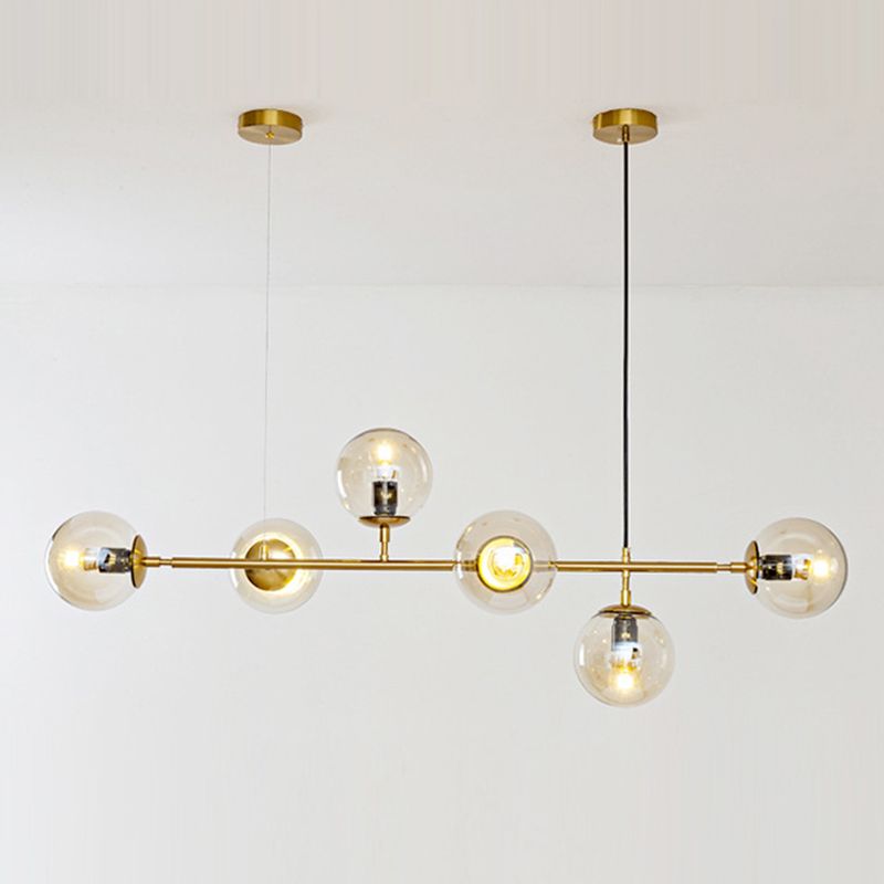 Luz de la isla moderna Billar Light Glass Light Bar Light para comedor