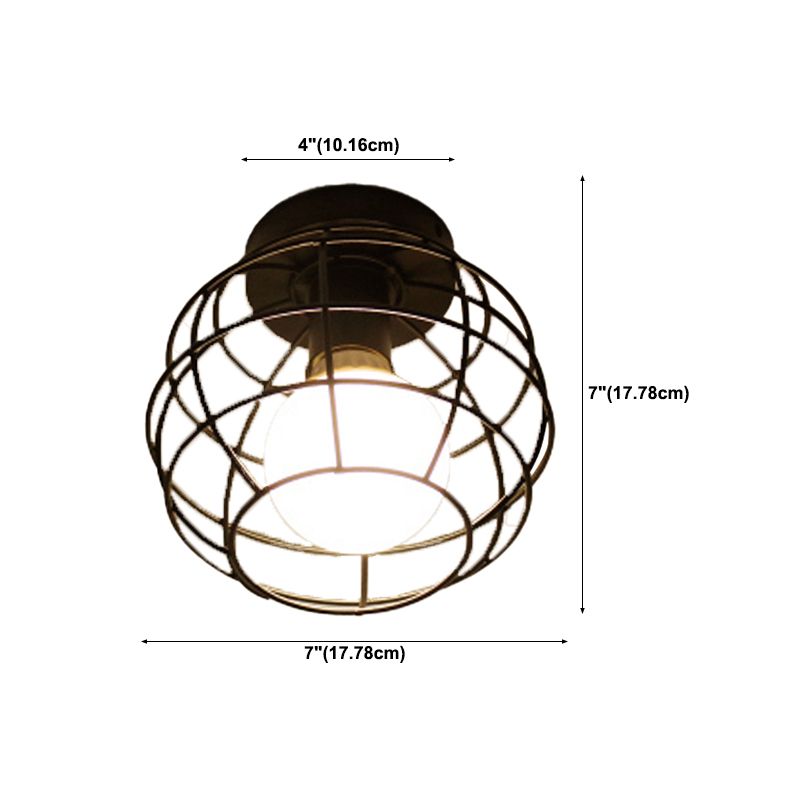 Modern Flush Ceiling Lights Metal 1-Light Flush Mount for Hallway