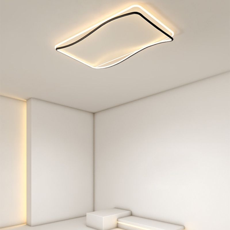 Geometric Flush Light Modern Metal 1 Light Flush Mount Light Fixture