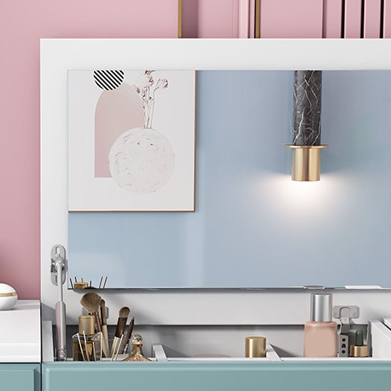 39.37" One Drawer Vanity Table Flip Single Mirror Dressing Table