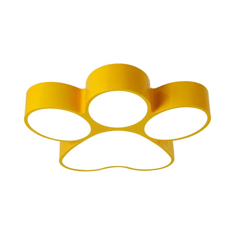 Pasillo Inicio Paw Techo Ligero Acrílico Niños Encantadores LED Flushmount Luz