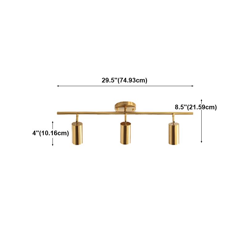 Cylindrical Shape Rail Ceiling Lamp Modern Simple Style Aluminium Flush Mount for Clothing Store