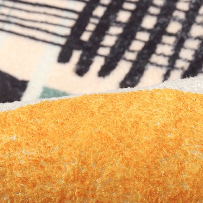 Tappeto di tappeto in poliestere di tappeto nordico marrone per decorazioni per la casa