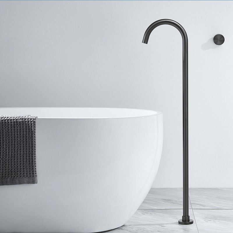 Floor Mounted Freestanding Tub Filler 1-Handle High Arc Tub Faucet