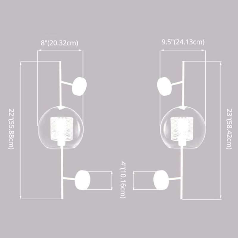 Vintage industrielle geometrische Wandmontage mit Beleuchtungsglaswandhalterung für Wohnzimmer