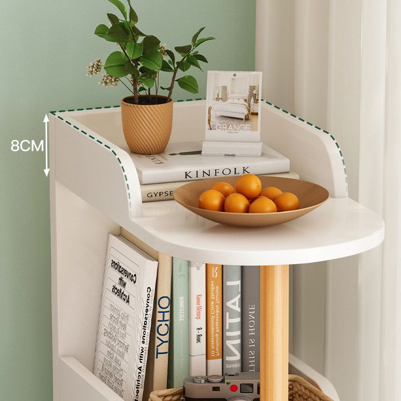 Manufactured Wood Corner Bookshelf Closed Back Vertical Bookcase for Home