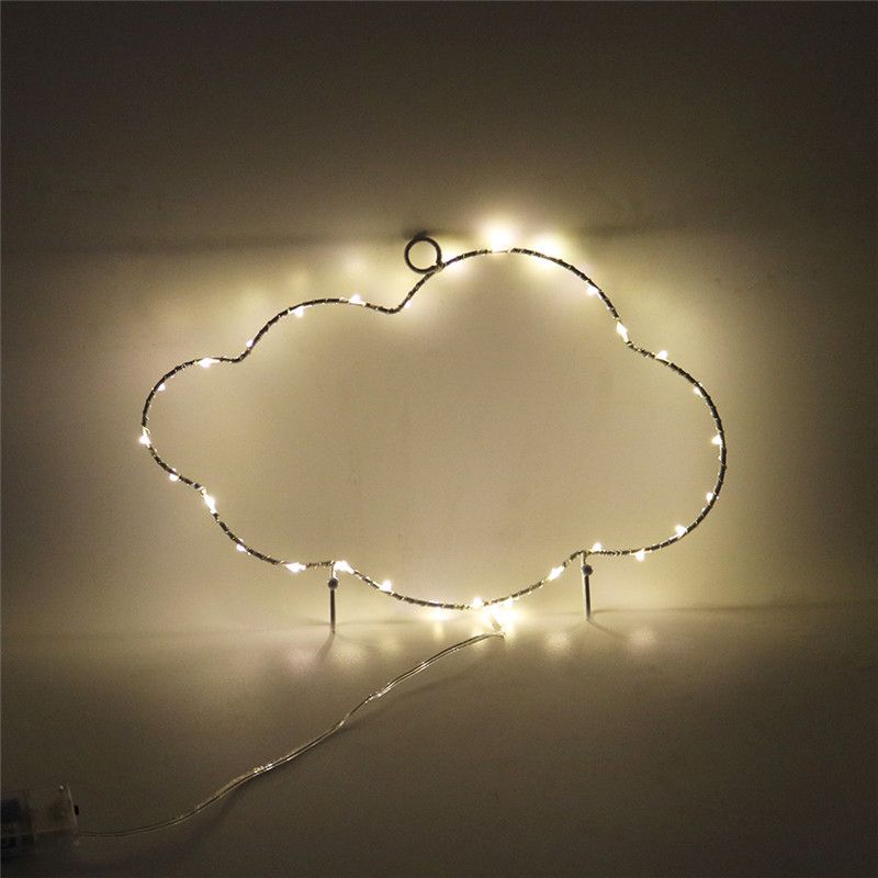 Wire Frame Metal Wall Lamp Contemporary LED White Nightstand Lighting for Children Bedroom