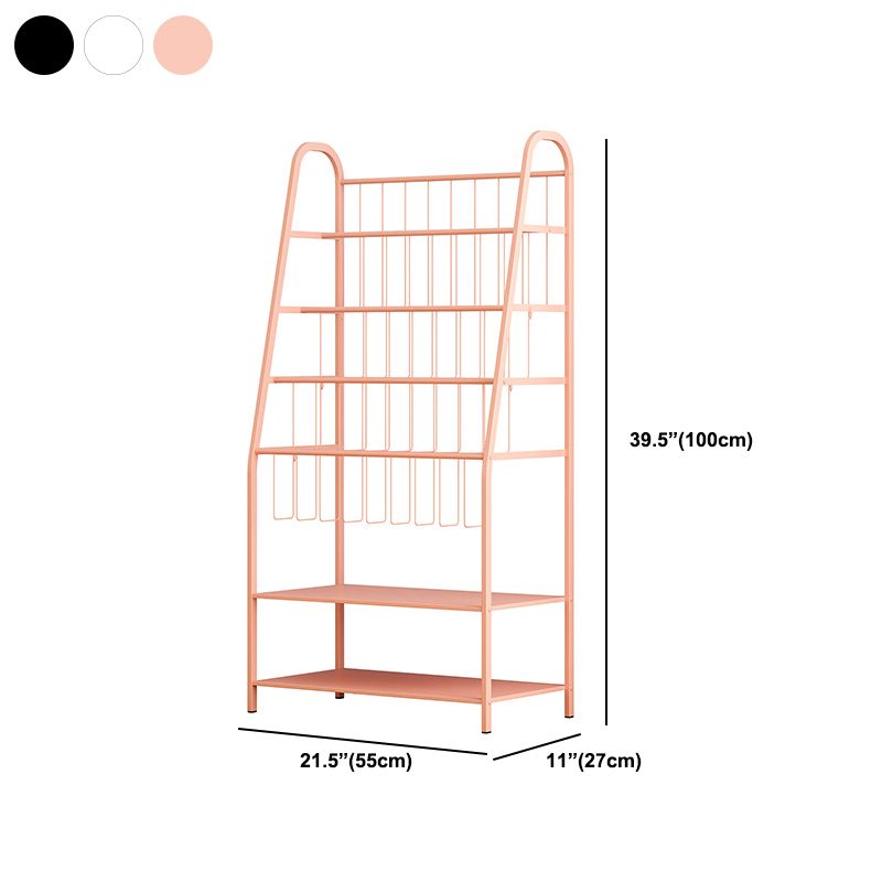 Contemporary Children Shelf Metal 6 Shelves Bookcase for Living Room