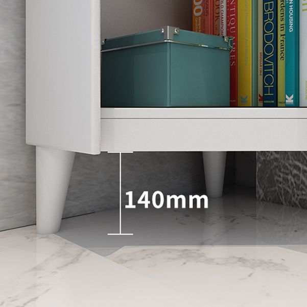 Corner Shelf Bookcase Vertical Closed Back Bookshelf for Office