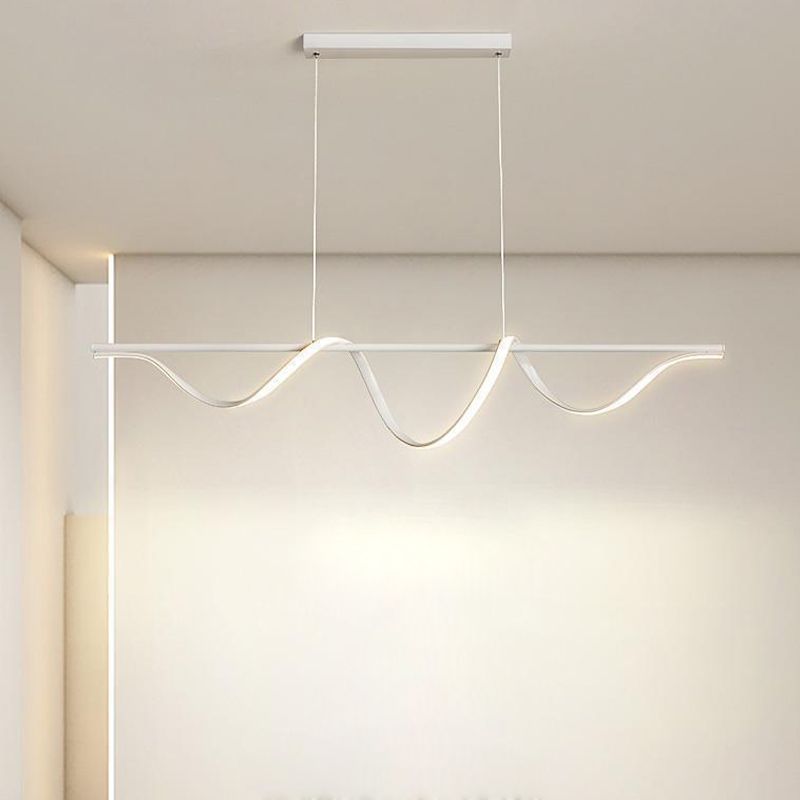 White Kitchen Island Lighting Modernism LED Ceiling Light for Hallway