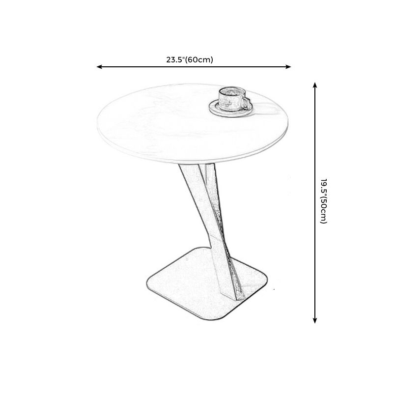 One Single Modern Round Pedestal Coffee Table for Living Room