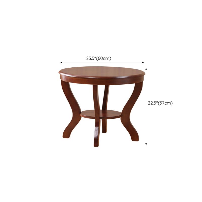 Traditional Table Solid Wood 4 Legs Living Room Side End Table