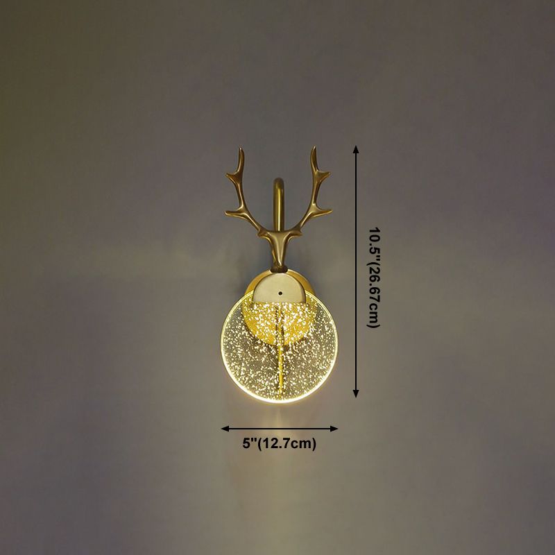 Murale moderne Mur léger de la forme de fourchette LED Appiculture murale en or pour le salon