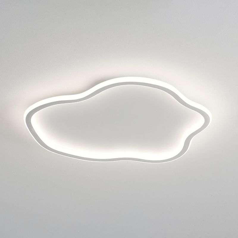 Modern Irregular Flush Light Fixtures Metal 1 Light Flush Mount Ceiling Fixture