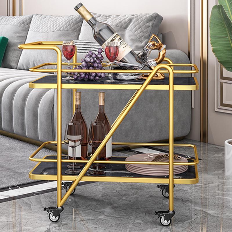 Contemporary Metal Prep Table Rolling Prep Table for Dining Room