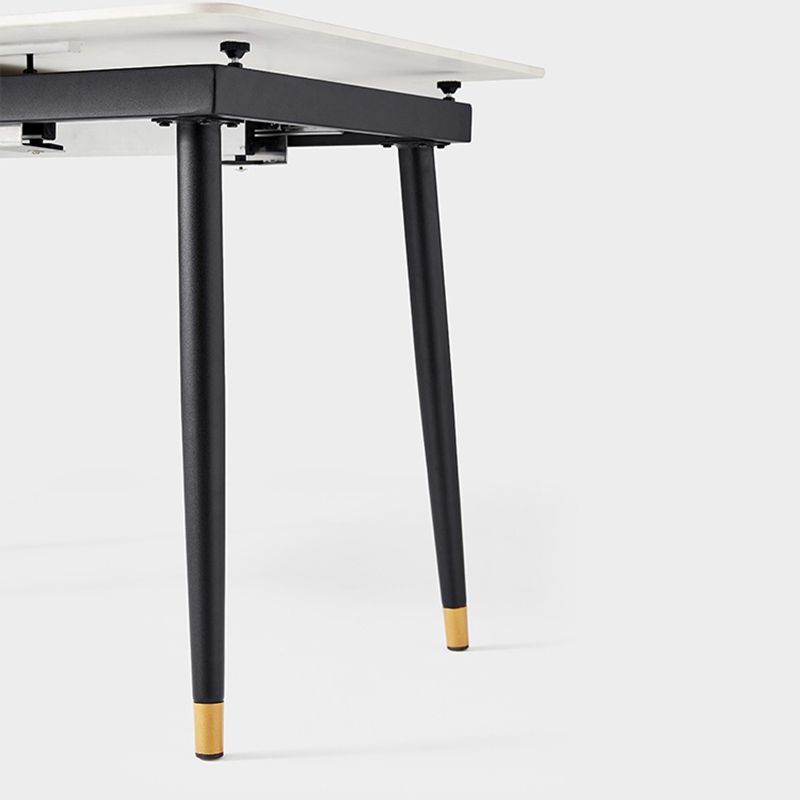 White Contemporary Rectangular and Round Easy Folding Dining Table