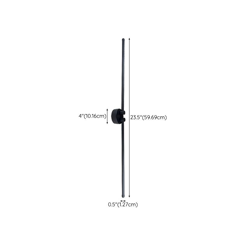 Linear Wall Lighting Industrial Metal Rotatable Wall Sconces in Black