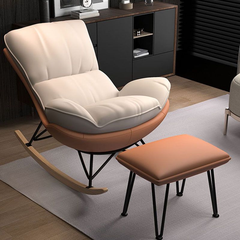 Living Room Simple Rocker Chair Modern Style Waterproof Single Rocker Chair