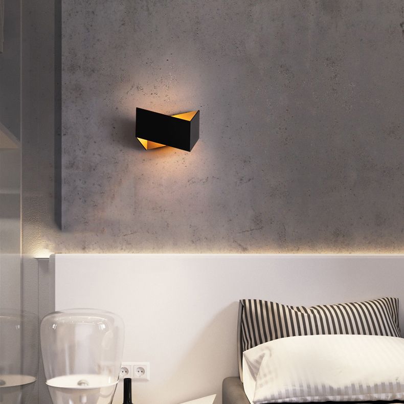 Contemporary Aluminum Wall Light Geometric 8.5" Wide Wall Sconce for Bedroom