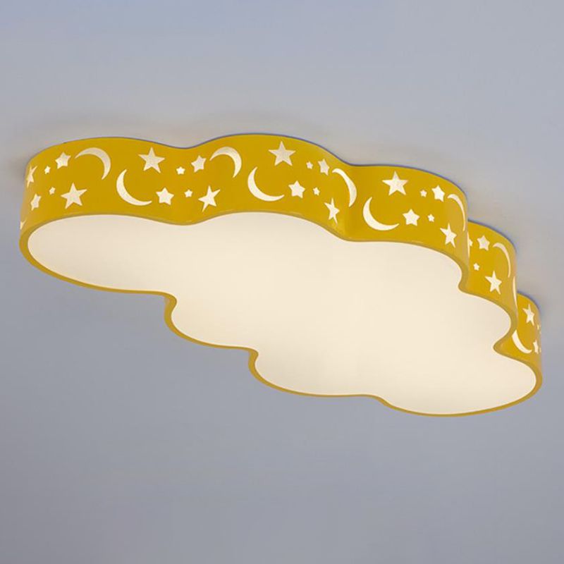Simplicité Nuage LED Flush Mount Light Acrylique Salle de l'enfant Ceiling Light Flush Mount