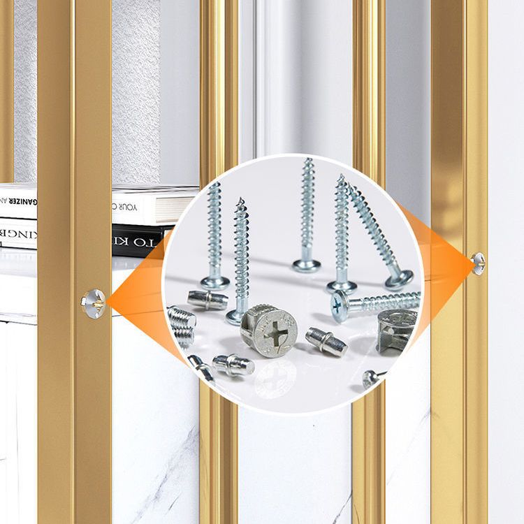 Modern Metal Book Shelf Home Open Back Bookcase with Shelves