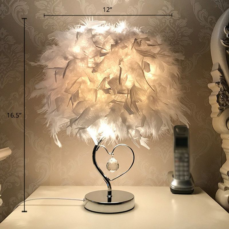 Éclairage de table de plumes en forme de cylindre LAMPE NORDIQUE SEUX-BULB