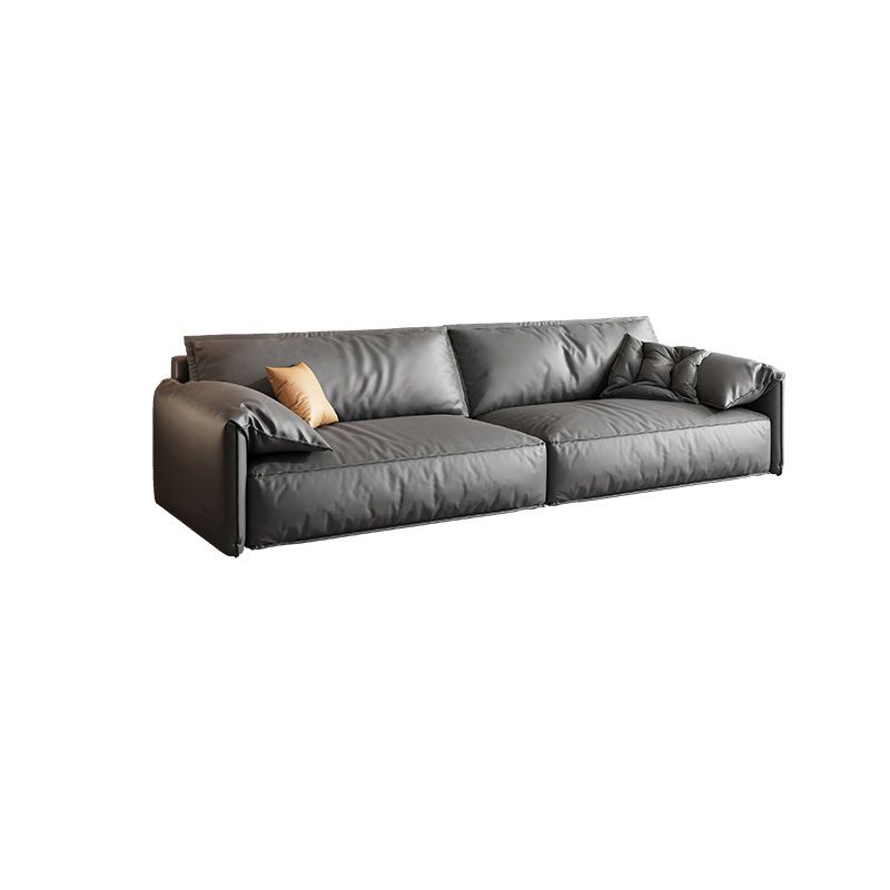 Contemporary Standard Square Arm Sofa Couch in Grey for 2/3/4 People