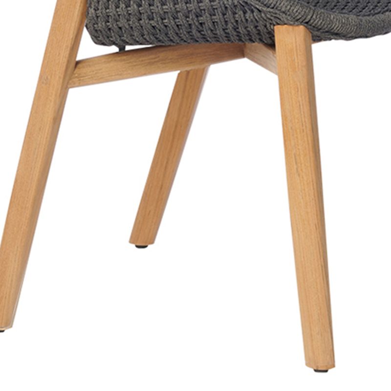 Contemporary Open Back Dining Armchair Solid Wood Outdoors Dining Chairs