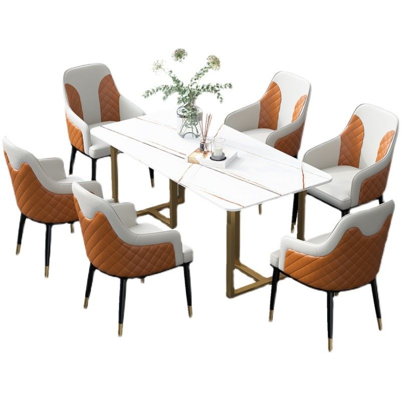 Mesa de comedor de rectángulo de lujo tradicional mesa de doble pedestal