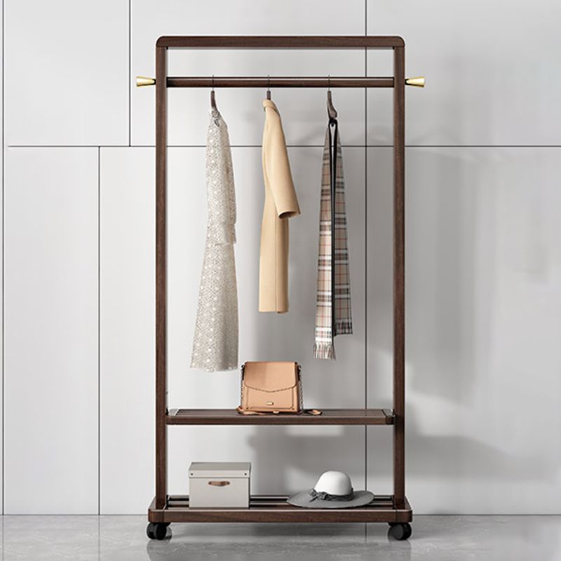 Contemporary Style Coat Hanger Solid Rubberwood Hooks Design Coat Rack for Living Room