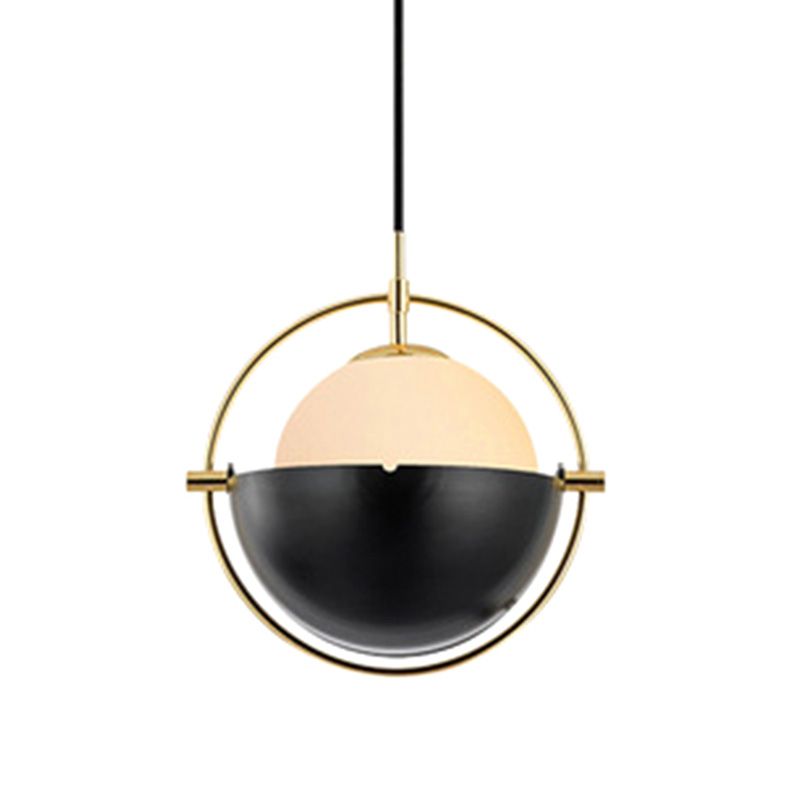 Contemporary Pendant Lighting Fixture Spherical Ceiling Pendant Light with Glass Shade
