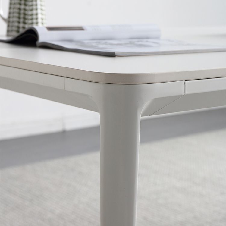 Kitchen Minimalist Sintered Stone Dining Table of Traditional Height with Formal Dining Room Sets