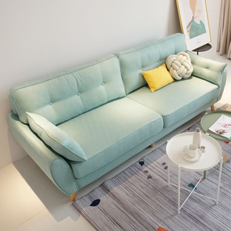 63.38 Inch Long Flared Arm Sofa Contemporary Standard Sofa for Living Room