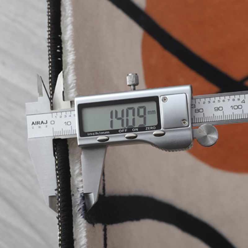 Orange Modern Area Carpet Geometric Pattern Polyester Arae Rug Non-Slip Backing Rug for Living Room